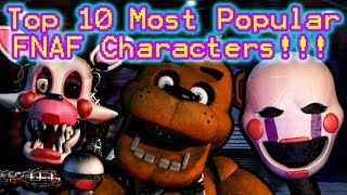 Top 10 Most Popular FNAF Characters According to the Fans [upl. by Nakah]