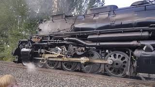 4014 Big Boy Train starting  steam locomotive [upl. by Aisats536]