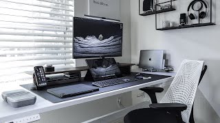 Home Office Updated Setup 2021 ft UPLIFT Commercial Desk V2 [upl. by Gunter]