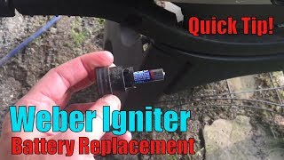 Weber Grill Ignitor Battery Replacement [upl. by Nylassej]