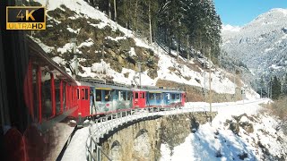 Train Journey Through the Alps Switzerland  Sleep Relaxation Sounds 4K [upl. by Elidad]