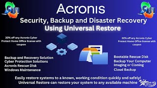 LIVE Using Acronis Universal Restore with Acronis Cyber Protect Home Office [upl. by Nnayrrehs]