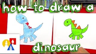 How To Draw A Dinosaur With Shapes [upl. by Coffee]