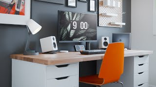 Modern Workspace Desk Setup Makeover [upl. by Mellins]