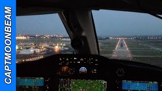 Cessna Citation Mustang Landing Cockpit Nashville at Night and ATC Radio [upl. by Oilcareh]