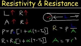 Resistivity and Resistance Formula Conductivity Temperature Coefficient Physics Problems [upl. by Burnight605]