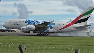 Mauritius MRU Plane Spotting 🇲🇺 Very close up Heavy takeoffLanding international traffic 2020 [upl. by Anaet]