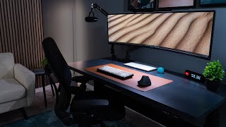 Productive Desk Setup Tour 2023  Dark amp Moody [upl. by Mairam]