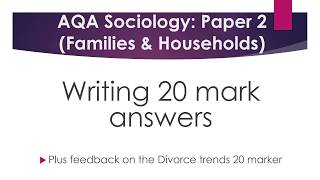 Sociology Answering 20 mark questions [upl. by Aicatsanna]