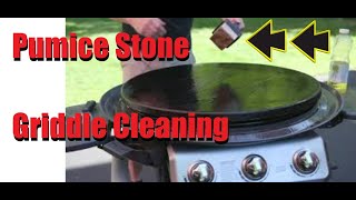 Cleaning Griddle with Pumice Stone [upl. by Blaire585]