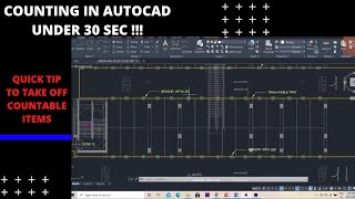 AUTOCAD Count  Quickly count items under 30 seconds [upl. by Ellerrehc]