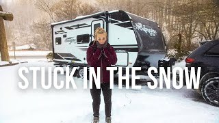 WINTER CAMPING IN A SNOWSTORM The Realities of RV Life  Rookies On The Road Ep 3 [upl. by Baird144]