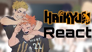 «Haikyuu» react to MSBY and AtsuHina [upl. by Nnyleahs]