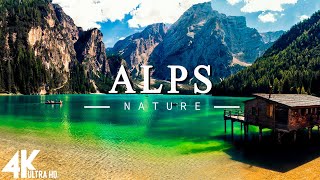 FLYING OVER THE ALPS 4K UHD  Relaxing Music Along With Beautiful Nature Videos4K Video Ultra HD [upl. by Ellekim530]