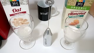 Oat Milk vs Almond Milk part 2 Frothing Test [upl. by Camilla]