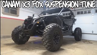 Canam X3 Fox suspension tune [upl. by Oinotla]