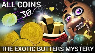 All 30 Coin Locations amp Exotic Butters Mystery Button Explained FNAF VR Help Wanted Secrets [upl. by Leler]