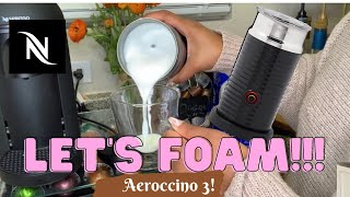 How To Foam Milk With Aeroccino 3 Make Coffee With Foam Tips amp Tricks  Easy Foamed Latte Recipe [upl. by Ellary]