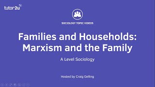 Marxism and the Family  A Level Sociology  Families [upl. by Nohsav]