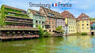 Exploring Strasbourg France  The Little France  Beautiful architectures  徒步游览法国斯特拉斯堡 [upl. by Nahtnanhoj87]