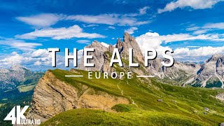 FLYING OVER THE ALPS 4K UHD  Relaxing Music Along With Beautiful Nature Videos  4K Video HD [upl. by Leumhs]