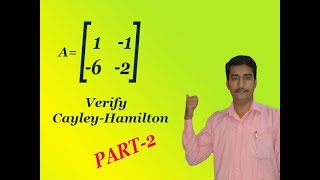 Verify Cayley Hamilton for the matrix amp find its inverse best examplePART2 [upl. by Ocihc]