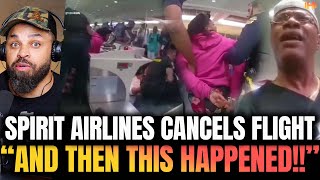 Chaos Erupts After Spirit Airlines Cancels Flight Customer Attacks Police Officer [upl. by Buckley43]