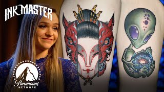 Every Single Laura Marie Tattoo 👽 Ink Master [upl. by Trev]