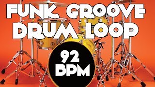 Drum Track  Groove Funk Beat  92 BPM [upl. by Sly]