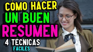 CÓMO HACER UN BUEN RESUMEN 4 técnicas textuales muy fáciles [upl. by Aniakudo142]