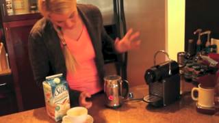 Nespresso Aeroccino Plus Frother Review Frothing Almond Milk [upl. by Vincentia]