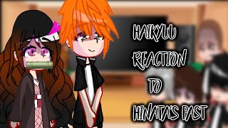 • Haikyuu react to Hinatas past••Read description• [upl. by Ettenad]