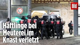 Gefängnismeuterei Polizei stürmt Knast in Thüringen  JVA Untermaßfeld [upl. by Fortunna]